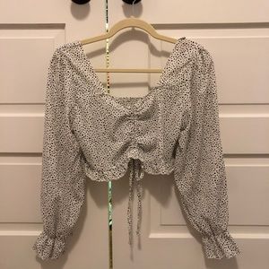 NWOT Dalmatian print top